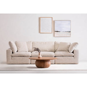 Moe's Home Terra Modular Sofa - Scandi-style Comfort With Stain-resistant Fabric For Busy Households And Families Grey Upholstery, 100% Polyester Neverfear™ Fabric,Wood And Plywood Frame Yj-1027-49