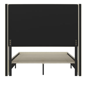 English Elm Quinn Full Upholstered Platform Bed with Wingback Headboard for Modern Comfort & Easy Assembly Beige In Stock. Usually ships in 24 - 48 business hours YK-1077-BEIGE-F-GG