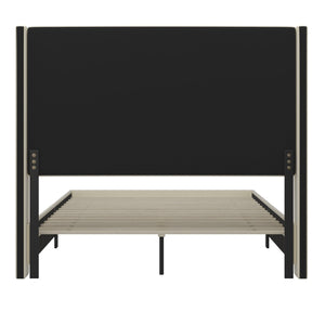 English Elm Quinn Full Upholstered Platform Bed with Wingback Headboard for Modern Comfort & Easy Assembly Beige In Stock. Usually ships in 24 - 48 business hours YK-1077-BEIGE-Q-GG
