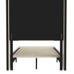 English Elm Quinn Full Upholstered Platform Bed with Wingback Headboard for Modern Comfort & Easy Assembly Beige In Stock. Usually ships in 24 - 48 business hours YK-1077-BEIGE-T-GG