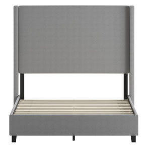 English Elm Quinn Full Upholstered Platform Bed with Wingback Headboard for Modern Comfort & Easy Assembly Gray In Stock. Usually ships in 24 - 48 business hours YK-1077-GY-F-GG