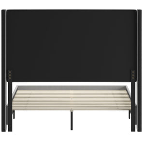 English Elm Quinn Full Upholstered Platform Bed with Wingback Headboard for Modern Comfort & Easy Assembly Gray In Stock. Usually ships in 24 - 48 business hours YK-1077-GY-Q-GG