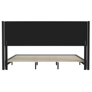 English Elm Hollis Full Upholstered Platform Bed with Wingback Headboard for Stylish, Comfortable Sleep Space Gray In Stock. Usually ships in 24 - 48 business hours YK-1078-GY-K-GG