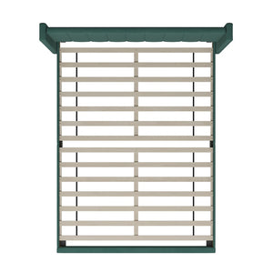 English Elm Bianca Queen Upholstered Platform Bed with Vertical Stitched Headboard and Convenient Storage Solutions Emerald Velvet YK-1079-GR-Q-GG