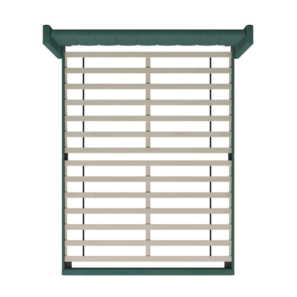 English Elm Bianca Queen Upholstered Platform Bed with Vertical Stitched Headboard and Convenient Storage Solutions Emerald Velvet YK-1079-GR-Q-GG