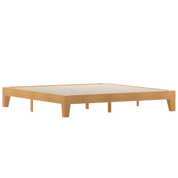 English Elm Evelyn Mid-Century Modern Wood Platform Bed with Sturdy Slats - Easy Assembly & Floor Protection Natural King YKC-1090-K-NAT-GG