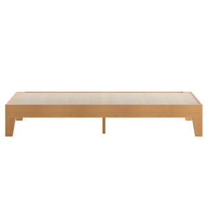 English Elm Evelyn Mid-Century Modern Wood Platform Bed with Sturdy Slats - Easy Assembly & Floor Protection Natural King YKC-1090-K-NAT-GG
