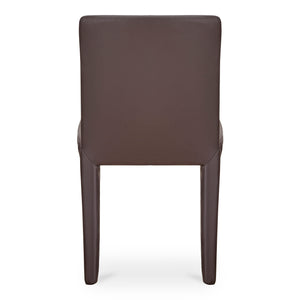 Moe's Home Monte Dining Chair Set Of 2 - Elegant Vegan Leather Upholstery With Comfort And Support Features Brown Upholstery, 100% Polyurethane,Iron Frame Ym-1007-20