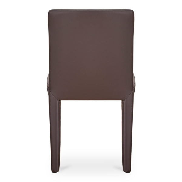 Moe's Home Monte Dining Chair Set Of 2 - Elegant Vegan Leather Upholstery With Comfort And Support Features Brown Upholstery, 100% Polyurethane,Iron Frame Ym-1007-20