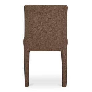 Moe's Home Monte Dining Chair Set Of 2 - Stylishly Upholstered, Stain-resistant Comfort For Everyday Dining Brown Upholstery, 100% Polyester,Iron Frame Ym-1008-03