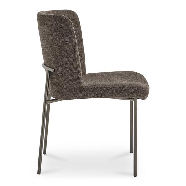 Moe's Home Early Dining Chair Set Of 2 - Elegant Minimalist Design With Comfortable Upholstered Seats Brown Upholstery, 100% Polyester,Metal Frame Ym-1012-20