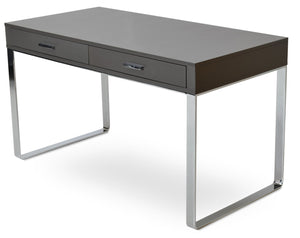 Soho Concept York Desk - Stylish Walnut, Wenge Oak & Lacquer Finishes With Durable Chrome & Black Steel Base Grey  Soho-concept-dining-chair-13997