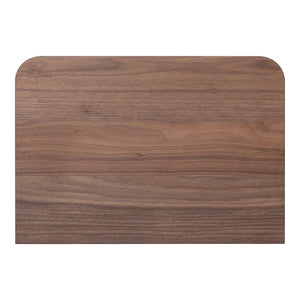 Moe's Home Round Off Nightstand - Stylish Walnut Design With Soft Corners & Seamless Drawer For Bedroom Aesthetics Brown Walnut Veneer,Mdf Yr-1001-03