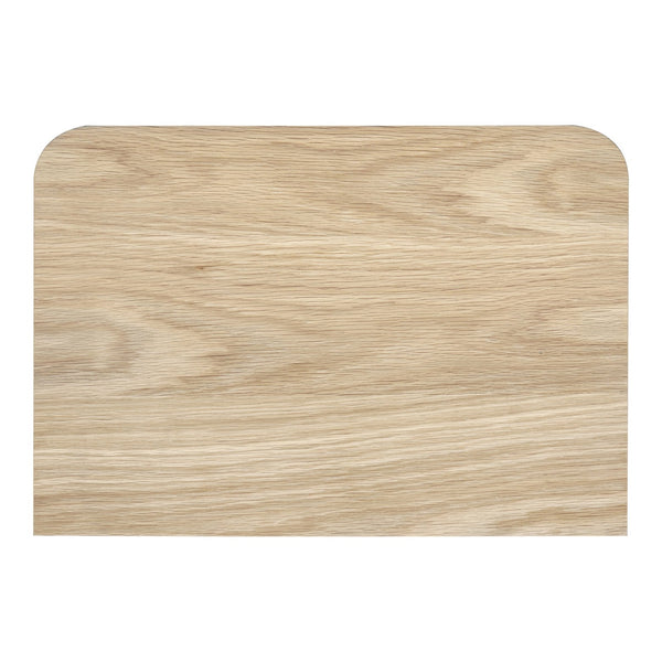 Moe's Home Round Off Nightstand - Stylish Walnut Design With Soft Corners & Seamless Drawer For Bedroom Aesthetics Natural Walnut And Oak Veneer,Mdf Yr-1001-21