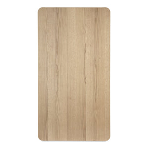 Moe's Home Round Off Coffee Table - Captivating Wood Grain Design With Generous Storage And Minimalist Elegance Natural Oak Veener Over Mdf,Rubber Wood Base Yr-1007-24