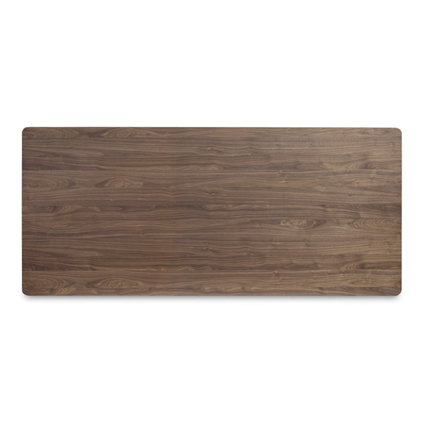 Moe's Home Round Off Dining Table - Embrace Natural Beauty With Elegant Oak Design And Rounded Corners Brown Walnut Veneer Over Mdf,Rubber Wood Bottom Frame Yr-1009-03-0