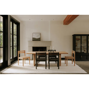 Moe's Home Round Off Dining Table - Embrace Natural Beauty With Elegant Oak Design And Rounded Corners Natural Oak Veneer Over Mdf,Rubber Wood Bottom Frame Yr-1009-24-0