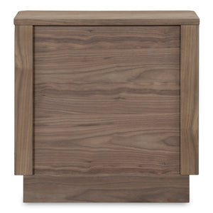 Moe's Home Round Off Tall Nightstand – Elegant Minimalist Design With Generous Storage And Smooth Gliding Drawers Brown Walnut Veneer Over Mdf,Rubber Wood Base Yr-1013-03