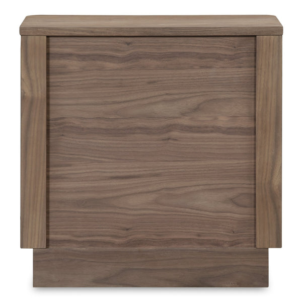 Moe's Home Round Off Tall Nightstand – Elegant Minimalist Design With Generous Storage And Smooth Gliding Drawers Brown Walnut Veneer Over Mdf,Rubber Wood Base Yr-1013-03