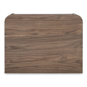 Moe's Home Round Off Tall Nightstand – Elegant Minimalist Design With Generous Storage And Smooth Gliding Drawers Brown Walnut Veneer Over Mdf,Rubber Wood Base Yr-1013-03