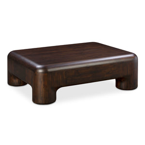 Moe's Home Rowan Coffee Table - Whimsical Elegance In Solid Acacia Wood With Rich Walnut Finish For Any Home Brown Solid Acacia Yr-1014-20
