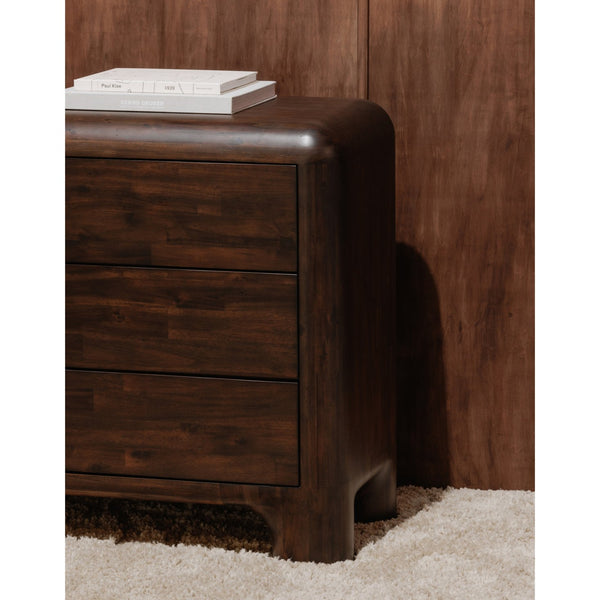 Moe's Home Rowan 6-drawer Dresser: Whimsical Elegance With Solid Acacia Wood & Soft-close Drawers For Effortless Style Brown Solid Acacia,Acacia Veneer Over Mdf Back And Drawer Frame Yr-1015-20