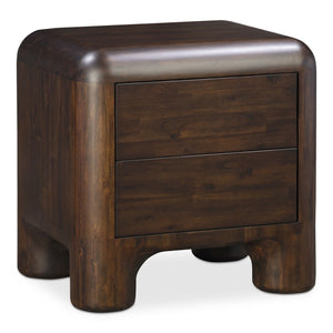 Moe's Home Rowan Nightstand - Timeless Acacia Elegance With Soft-close Drawers And Whimsical Charm Brown Solid Acacia,Acacia Veneer Over Mdf Back And Drawer Frame Yr-1016-20
