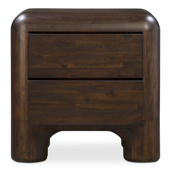 Moe's Home Rowan Nightstand - Timeless Acacia Elegance With Soft-close Drawers And Whimsical Charm Brown Solid Acacia,Acacia Veneer Over Mdf Back And Drawer Frame Yr-1016-20