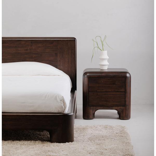 Moe's Home Rowan Nightstand - Timeless Acacia Elegance With Soft-close Drawers And Whimsical Charm Brown Solid Acacia,Acacia Veneer Over Mdf Back And Drawer Frame Yr-1016-20