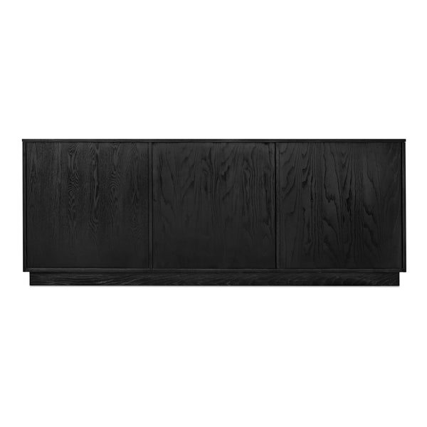 Moe's Home Charlotte Sideboard: Elegant Two-tone Design With Glass Doors And Ample Storage For Modern Homes Multicolor Solid Ash Door Frame,Drawer Handle,Ash Veneer Over Mdf Body,Oak Veneer Shelf And Inner Drawer Yr-1019-37