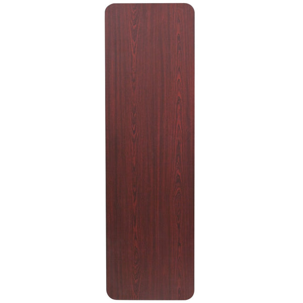 English Elm Floyd 5-Foot Mahogany Folding Training Table - Durable, Space-Saving, and Perfect for Any Setup! YT-1860-HIGH-WAL-GG