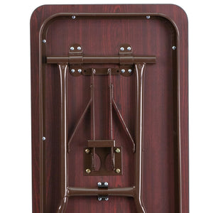 English Elm Frankie 5-Foot Folding Training Table – Durable Mahogany Laminate, Space-Saving Design for Versatile Use YT-1860-MEL-WAL-GG