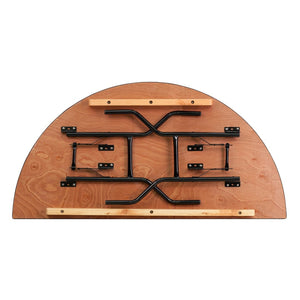 English Elm Furman 5-Foot Half-Round Folding Banquet Table – Durable, Stylish & Perfect for Events & Gatherings YT-WHRFT60-HF-GG