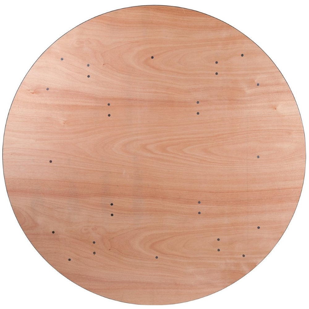 English Elm Furman 5.5-Foot Round Folding Banquet Table - Durable, Portable Design Perfect for Events & Gatherings YT-WRFT66-TBL-GG