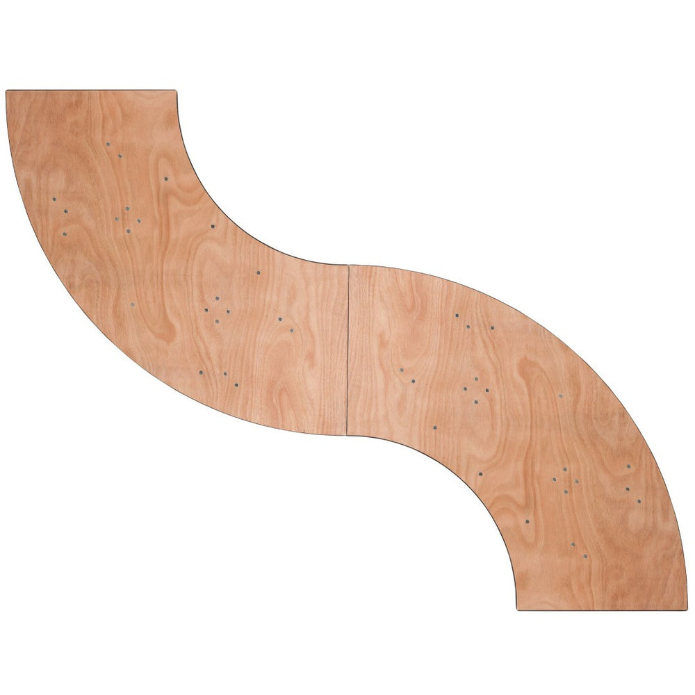 English Elm Ginny Serpentine Folding Banquet Table - 5.5 ft Durable Design for Weddings, Events & Hospitality YT-WSFT48-24-SP-GG
