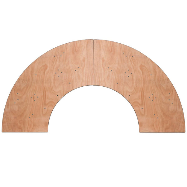 English Elm Ginny Serpentine Folding Banquet Table - 5.5 ft Durable Design for Weddings, Events & Hospitality YT-WSFT48-24-SP-GG