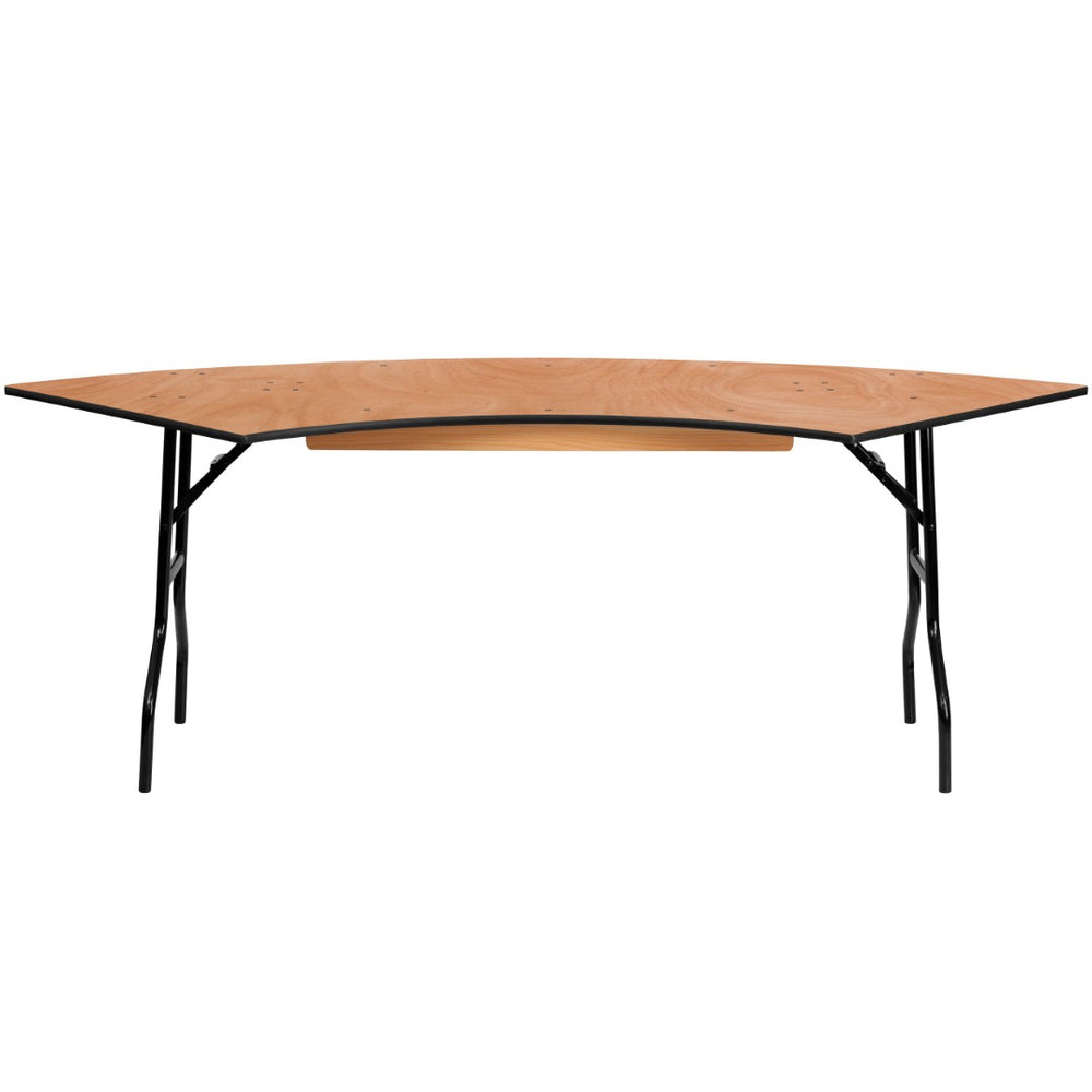 English Elm Ginny Serpentine Folding Banquet Table - 7.25 ft. Durable, Portable for Events & Custom Layouts YT-WSFT60-30-SP-GG