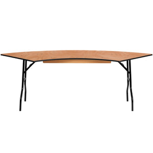 English Elm Ginny Serpentine Folding Banquet Table - 7.25 ft. Durable, Portable for Events & Custom Layouts YT-WSFT60-30-SP-GG