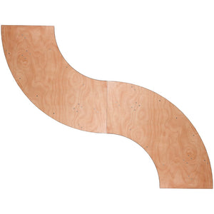 English Elm Ginny Serpentine Folding Banquet Table - 7.25 ft. Durable, Portable for Events & Custom Layouts YT-WSFT60-30-SP-GG