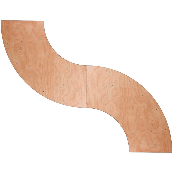 English Elm Ginny Serpentine Folding Banquet Table - 7.25 ft. Durable, Portable for Events & Custom Layouts YT-WSFT60-30-SP-GG