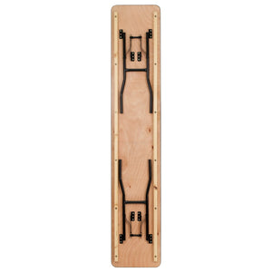 English Elm Gael 8-Foot Rectangular Folding Table - Durable Wood Surface, Heavy-Duty, Ideal for Events & Home Use YT-WTFT18X96-TBL-GG