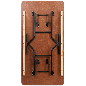 English Elm Gael 5-Foot Folding Banquet Table for Versatile Use - Ideal for Events, Dining, and Workspaces YT-WTFT30X60-TBL-GG