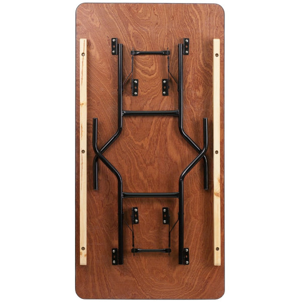 English Elm Gael 5-Foot Folding Banquet Table for Versatile Use - Ideal for Events, Dining, and Workspaces YT-WTFT30X60-TBL-GG