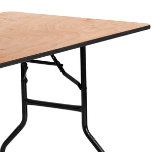 English Elm Gael 5-Foot Folding Banquet Table for Versatile Use - Ideal for Events, Dining, and Workspaces YT-WTFT30X60-TBL-GG