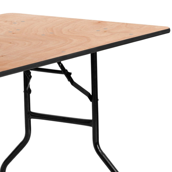 English Elm Gael 5-Foot Folding Banquet Table for Versatile Use - Ideal for Events, Dining, and Workspaces YT-WTFT30X60-TBL-GG