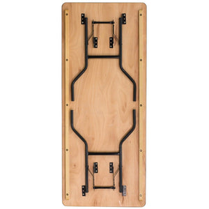 English Elm Gael 6-Foot Rectangular Folding Banquet Table - Durable, Versatile Design for Any Event or Home! YT-WTFT30X72-TBL-GG