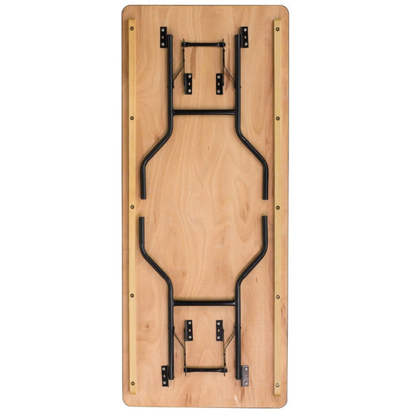 English Elm Gael 6-Foot Rectangular Folding Banquet Table - Durable, Versatile Design for Any Event or Home! YT-WTFT30X72-TBL-GG