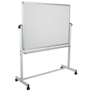 English Elm HERCULES Reversible Mobile Cork and Dry-Erase Board: Perfect for Classrooms and Meetings, 54.75"H Natural/White In Stock. Usually ships in 24 - 48 business hours YU-YCI-003-CK-GG