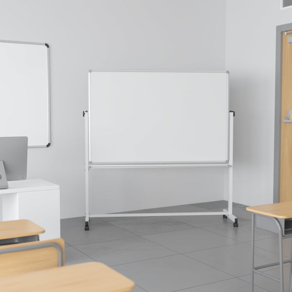 English Elm HERCULES Double-Sided Mobile Whiteboard with Magnetic Surface, Pen Tray & Smooth Mobility for All Spaces White In Stock. Usually ships in 24 - 48 business hours YU-YCI-005-GG