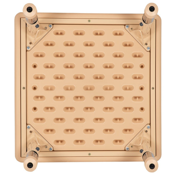 English Elm Wren Height Adjustable Activity Table for Kids – Versatile, Durable, Safe for Classrooms & Playrooms Natural 24" Square YU-YCX-002-2-SQR-TBL-NAT-GG